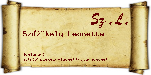 Székely Leonetta névjegykártya